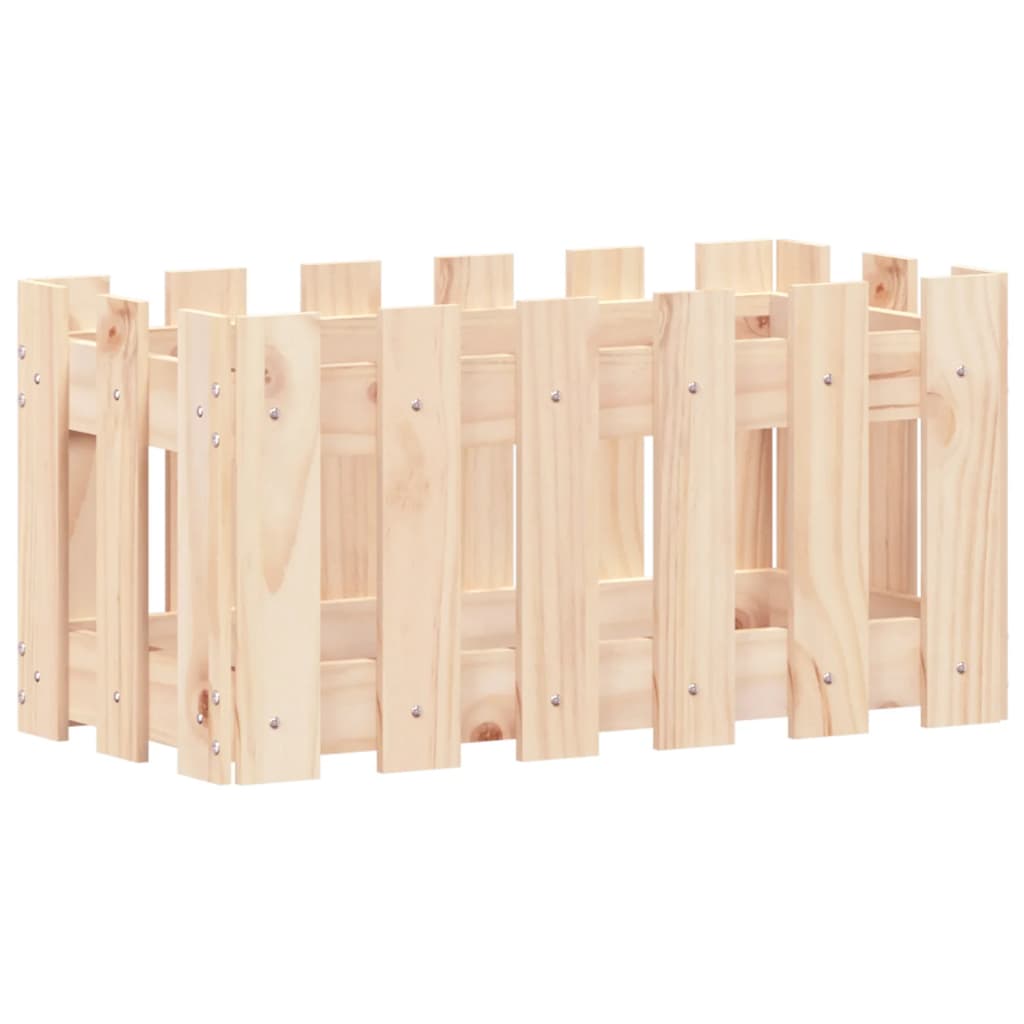Pflanzkübel Lattenzaun-Design 60x30x30 cm Massivholz Kiefer - Pazzar.ch