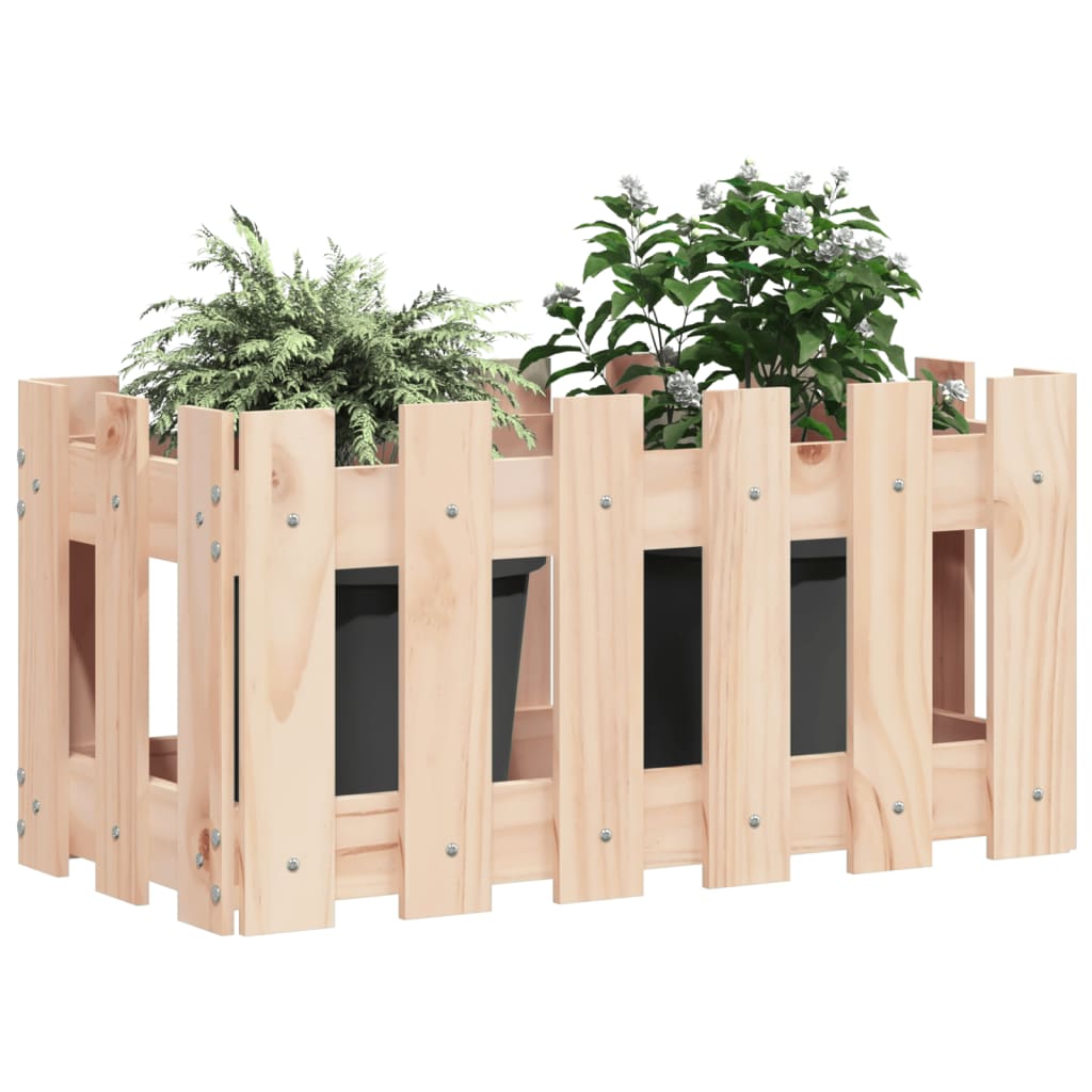 Pflanzkübel Lattenzaun-Design 60x30x30 cm Massivholz Kiefer - Pazzar.ch