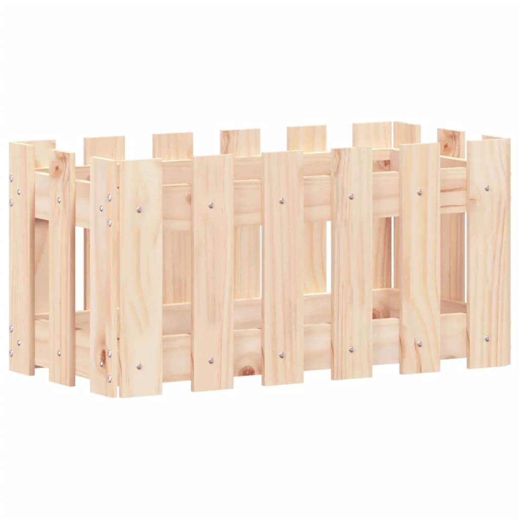 Pflanzkübel Lattenzaun-Design 60x30x30 cm Massivholz Kiefer - Pazzar.ch