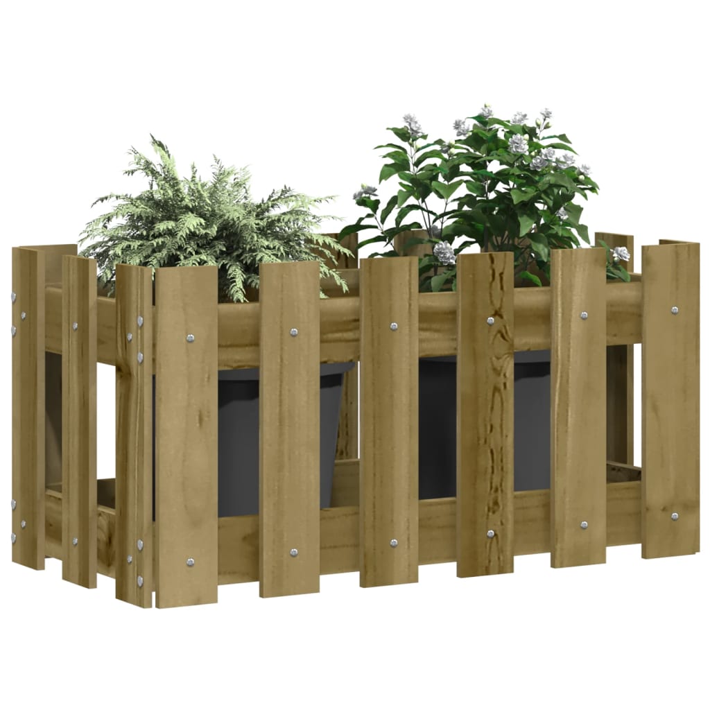 Pflanzkübel Latten-Design 60x30x30 cm Kiefernholz Imprägniert - Pazzar.ch