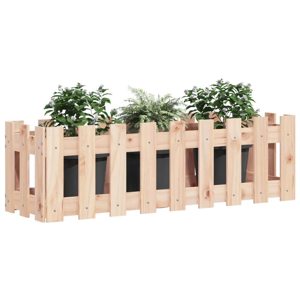 Hochbeet Lattenzaun-Design 100x30x30 cm Massivholz Kiefer - Pazzar.ch