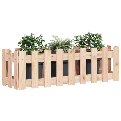 Hochbeet Lattenzaun-Design 100x30x30 cm Massivholz Kiefer - Pazzar.ch