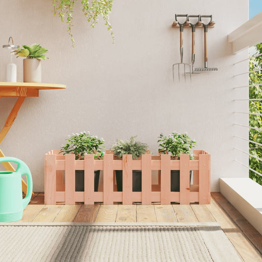 Hochbeet Lattenzaun-Design 100x30x30 cm Massivholz Douglasie - Pazzar.ch
