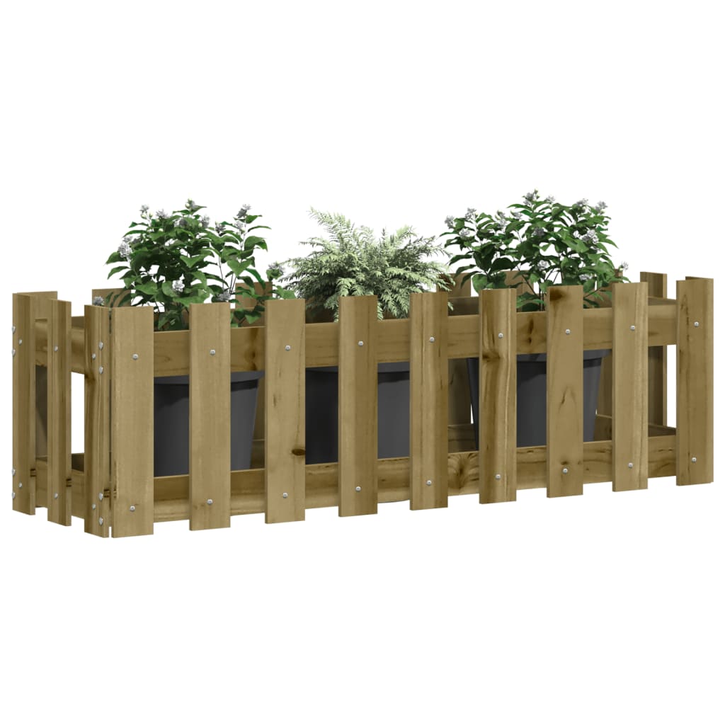Hochbeet Lattenzaun-Design 100x30x30 cm Kiefernholz Imprägniert - Pazzar.ch