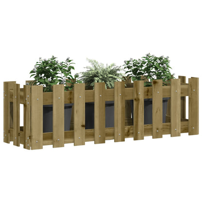 Hochbeet Lattenzaun-Design 100x30x30 cm Kiefernholz Imprägniert - Pazzar.ch