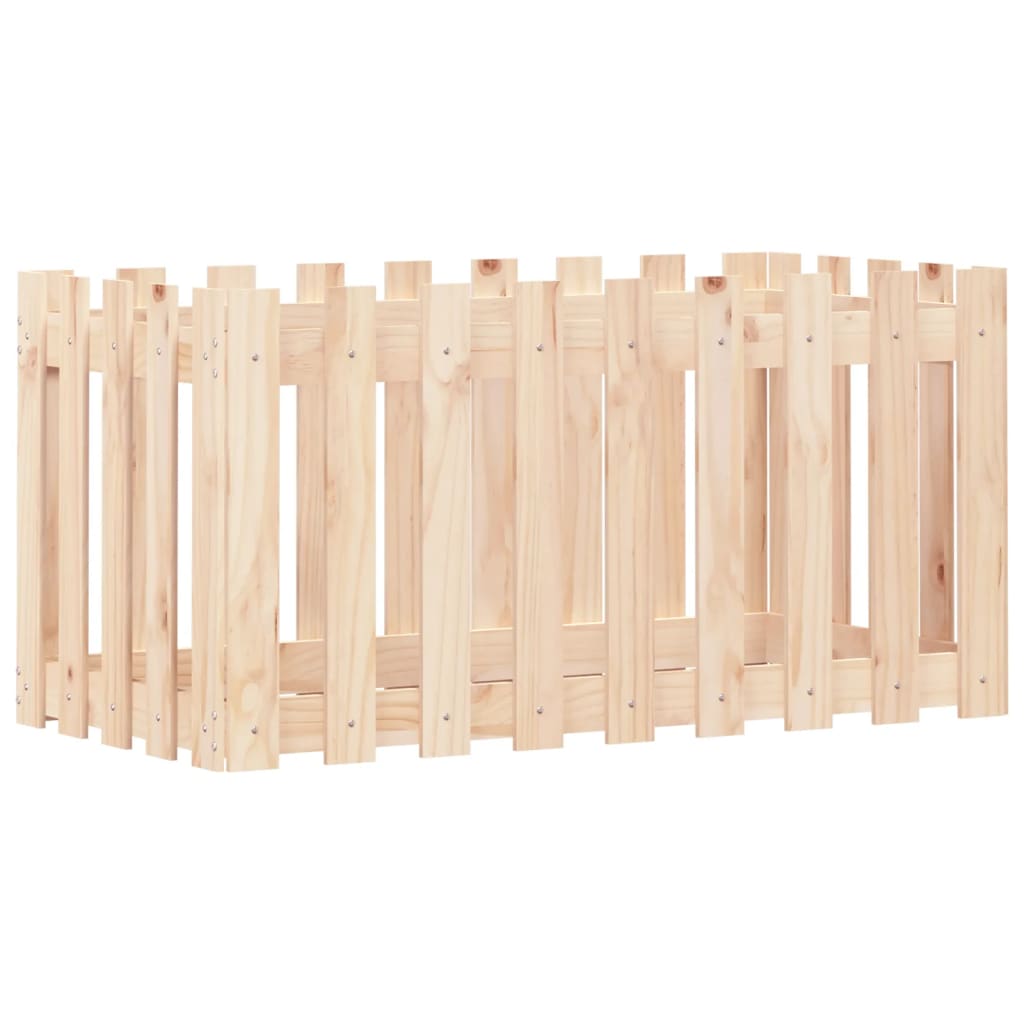 Hochbeet Lattenzaun-Design 100x50x50 cm Massivholz Kiefer - Pazzar.ch