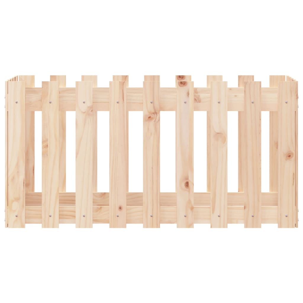 Hochbeet Lattenzaun-Design 100x50x50 cm Massivholz Kiefer - Pazzar.ch