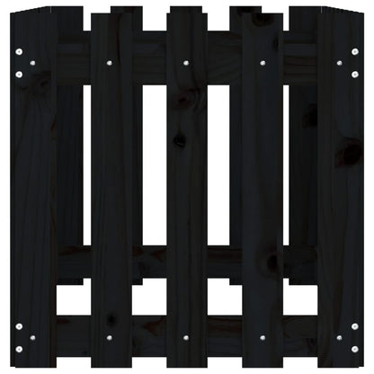 Hochbeet Latten-Design Schwarz 100x50x50 cm Massivholz Kiefer - Pazzar.ch
