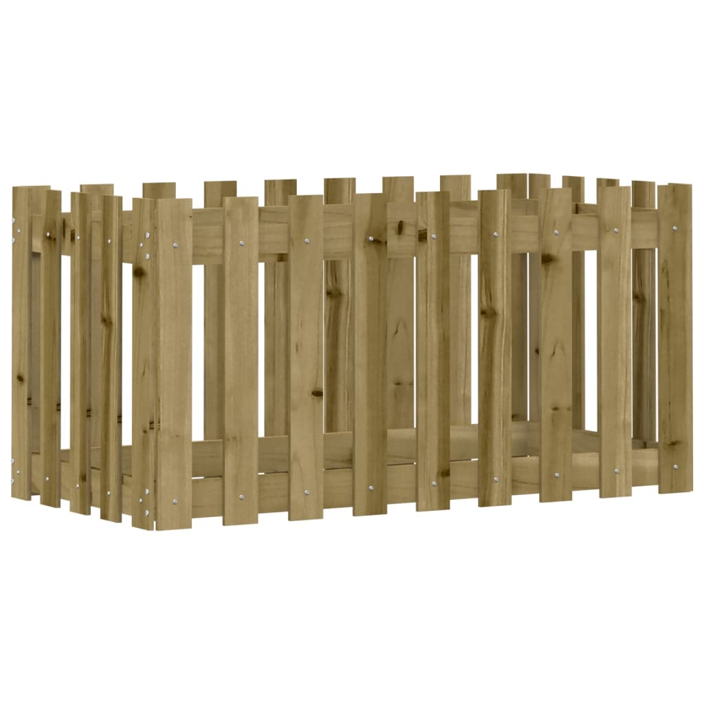 Hochbeet Lattenzaun-Design 100x50x50 cm Kiefernholz Imprägniert - Pazzar.ch
