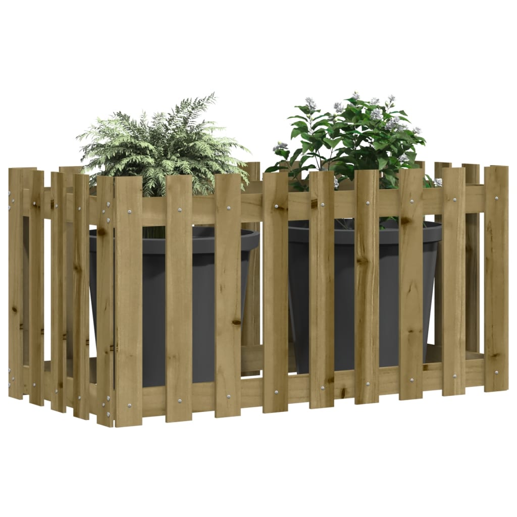 Hochbeet Lattenzaun-Design 100x50x50 cm Kiefernholz Imprägniert - Pazzar.ch