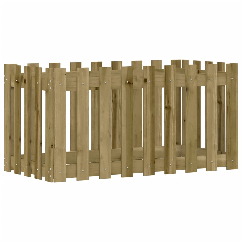 Hochbeet Lattenzaun-Design 100x50x50 cm Kiefernholz Imprägniert - Pazzar.ch