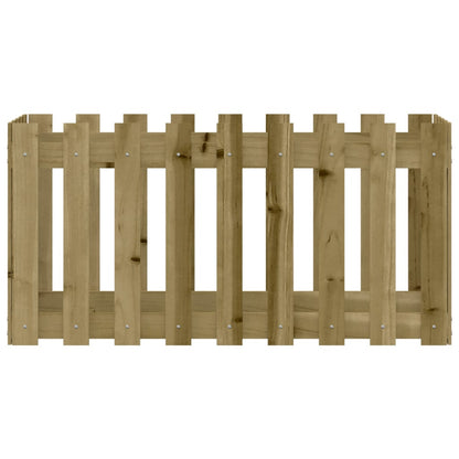 Hochbeet Lattenzaun-Design 100x50x50 cm Kiefernholz Imprägniert - Pazzar.ch