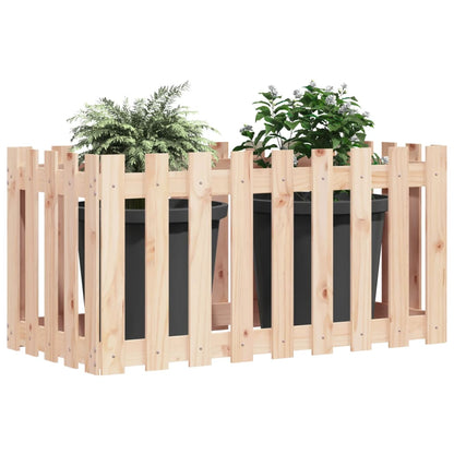 Hochbeet Lattenzaun-Design 100x50x70 cm Massivholz Kiefer - Pazzar.ch