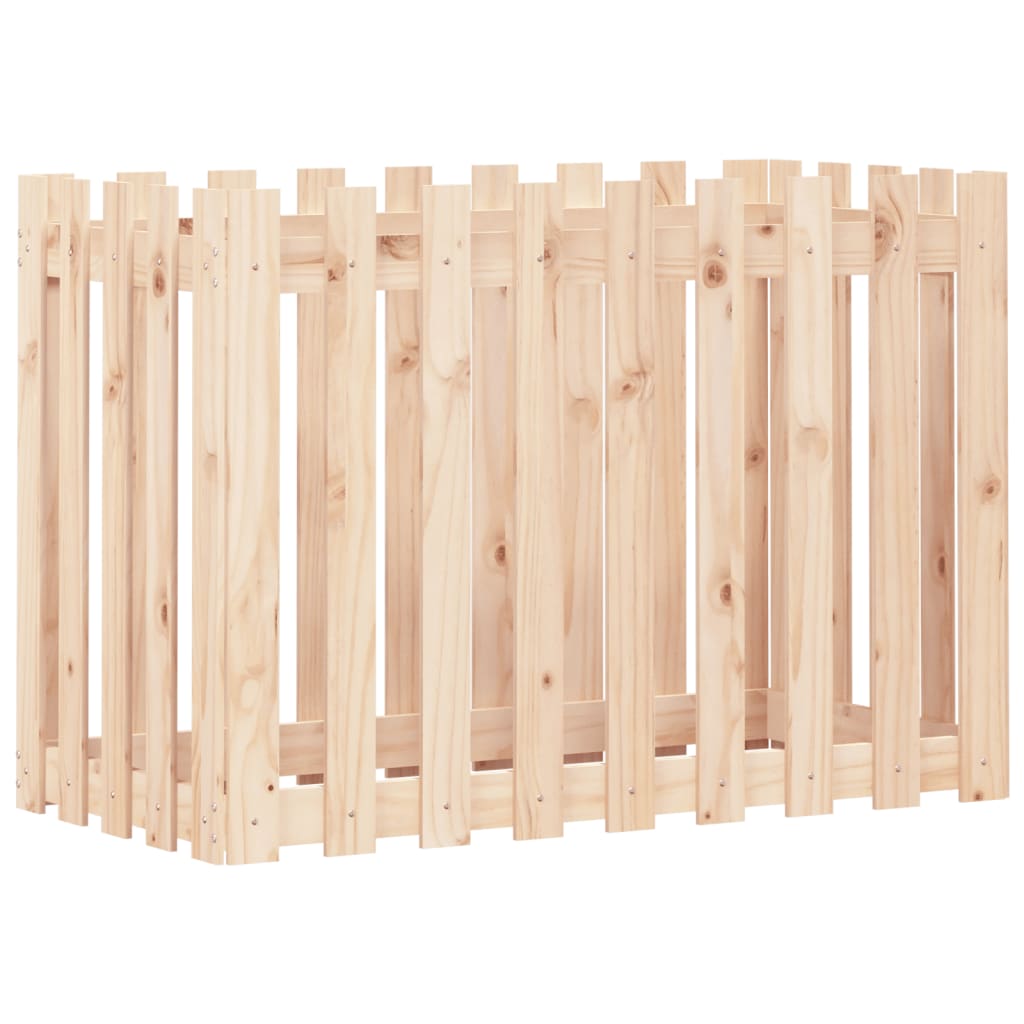 Hochbeet Lattenzaun-Design 100x50x70 cm Massivholz Kiefer - Pazzar.ch