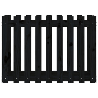Hochbeet Latten-Design Schwarz 100x50x70 cm Massivholz Kiefer - Pazzar.ch