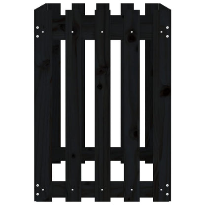 Hochbeet Latten-Design Schwarz 100x50x70 cm Massivholz Kiefer - Pazzar.ch