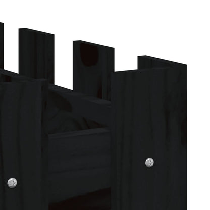 Hochbeet Latten-Design Schwarz 100x50x70 cm Massivholz Kiefer - Pazzar.ch