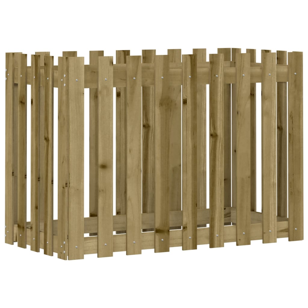 Hochbeet Lattenzaun-Design 100x50x70 cm Kiefernholz Imprägniert - Pazzar.ch