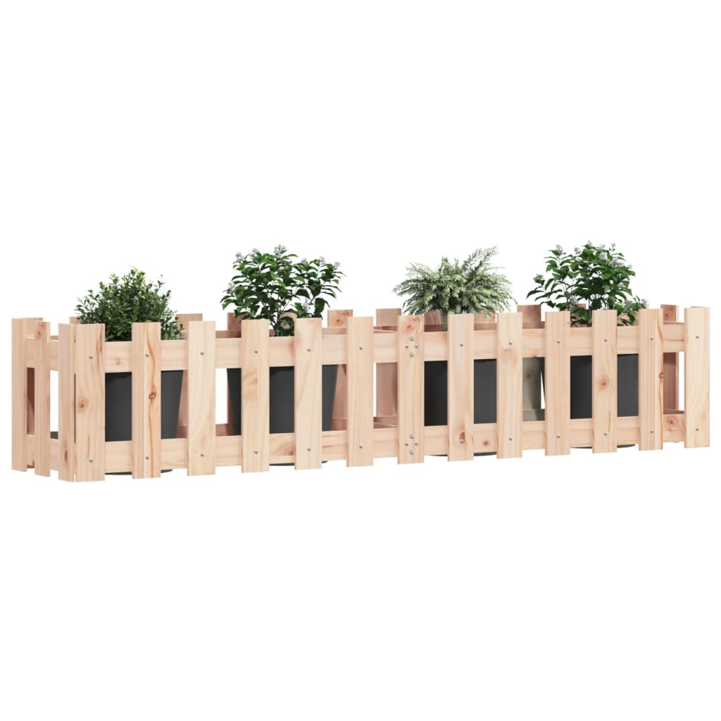 Hochbeet Lattenzaun-Design 150x30x30 cm Massivholz Kiefer - Pazzar.ch