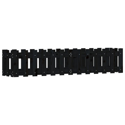 Hochbeet Latten-Design Schwarz 150x30x30 cm Massivholz Kiefer - Pazzar.ch