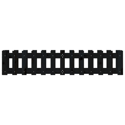 Hochbeet Latten-Design Schwarz 150x30x30 cm Massivholz Kiefer - Pazzar.ch