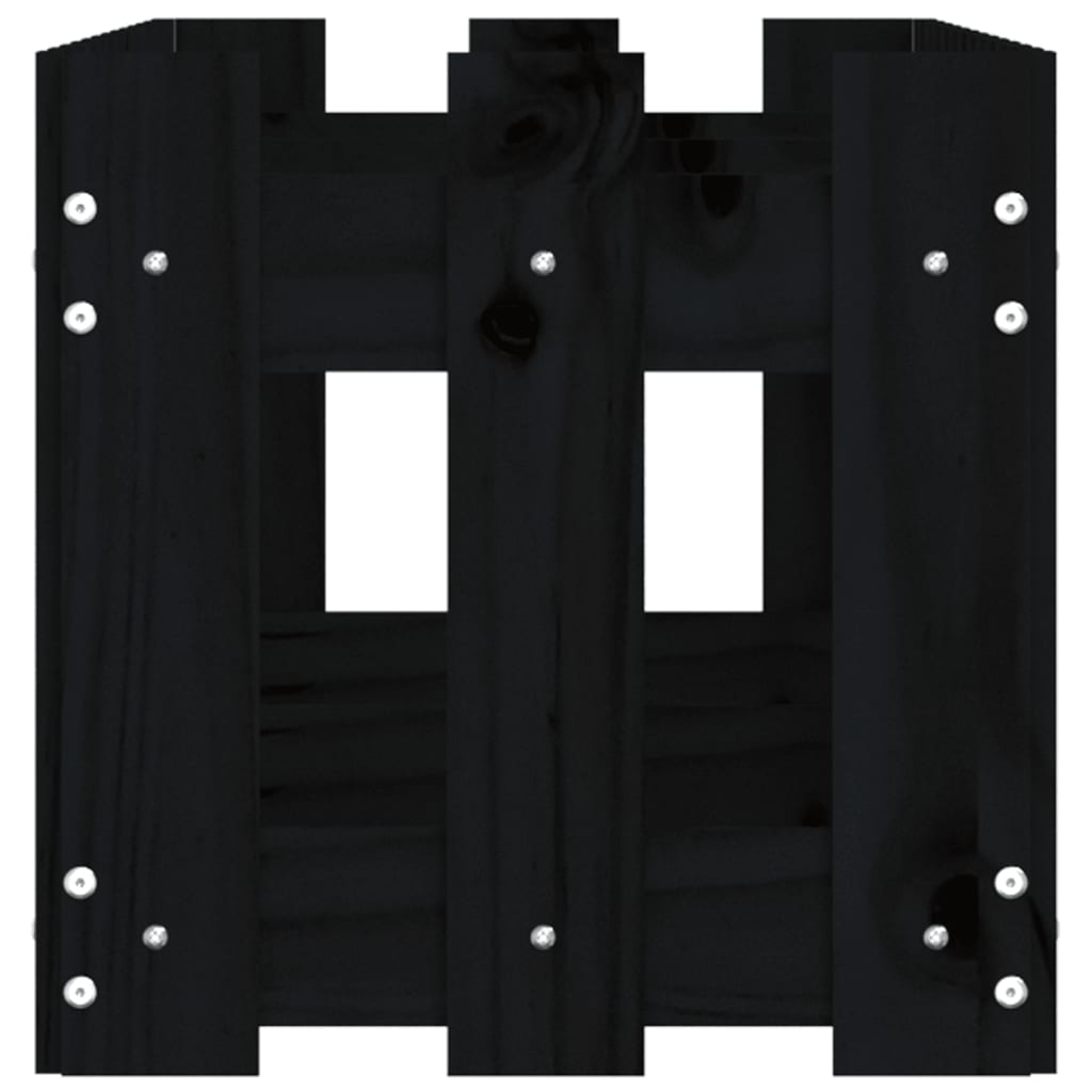 Hochbeet Latten-Design Schwarz 150x30x30 cm Massivholz Kiefer - Pazzar.ch