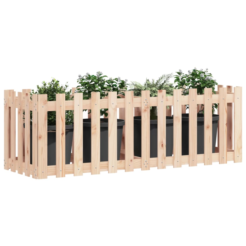 Hochbeet Lattenzaun-Design 150x50x50 cm Massivholz Kiefer - Pazzar.ch