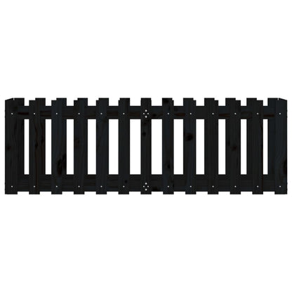 Hochbeet Latten-Design Schwarz 150x50x50 cm Massivholz Kiefer - Pazzar.ch