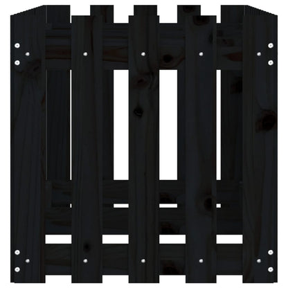Hochbeet Latten-Design Schwarz 150x50x50 cm Massivholz Kiefer - Pazzar.ch