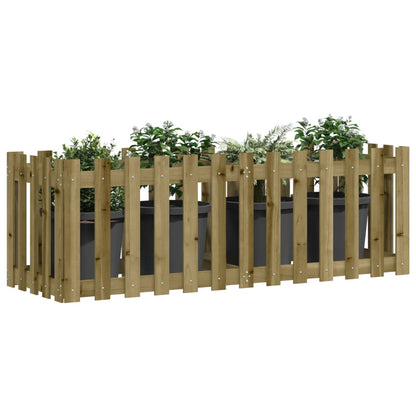 Hochbeet Lattenzaun-Design 150x50x50 cm Kiefernholz Imprägniert - Pazzar.ch