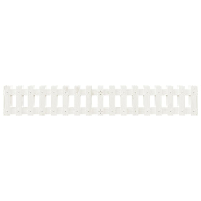 Hochbeet Lattenzaun-Design Weiß 200x30x30 cm Massivholz Kiefer - Pazzar.ch