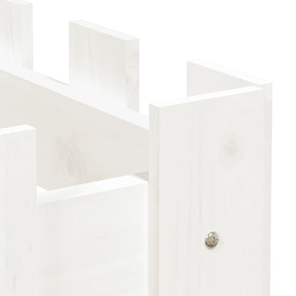 Hochbeet Lattenzaun-Design Weiß 200x30x30 cm Massivholz Kiefer - Pazzar.ch