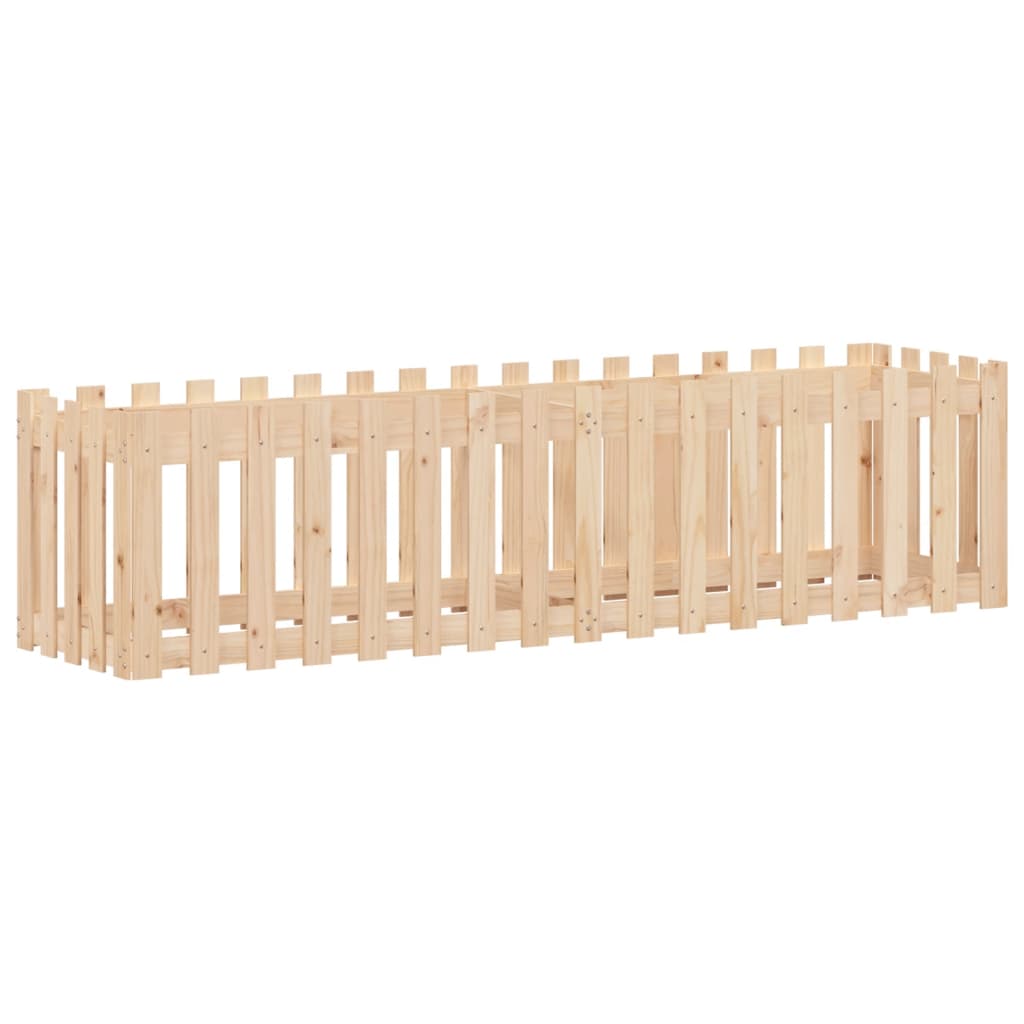 Hochbeet Lattenzaun-Design 200x50x50 cm Massivholz Kiefer - Pazzar.ch