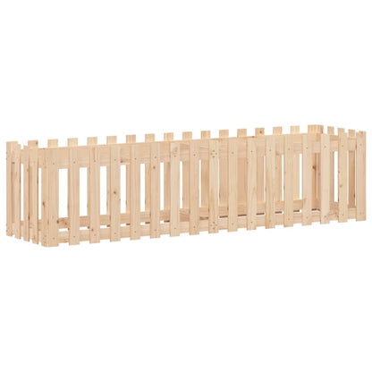 Hochbeet Lattenzaun-Design 200x50x50 cm Massivholz Kiefer - Pazzar.ch