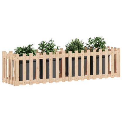 Hochbeet Lattenzaun-Design 200x50x50 cm Massivholz Kiefer - Pazzar.ch