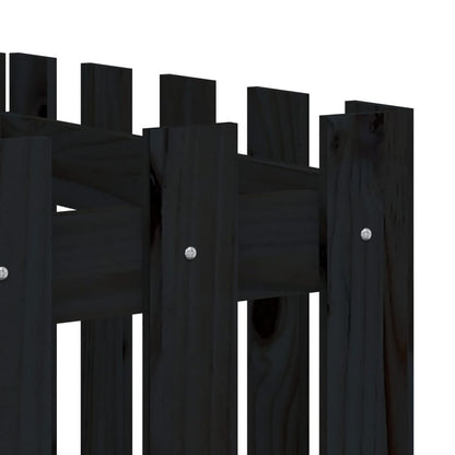 Hochbeet Latten-Design Schwarz 200x50x50 cm Massivholz Kiefer - Pazzar.ch