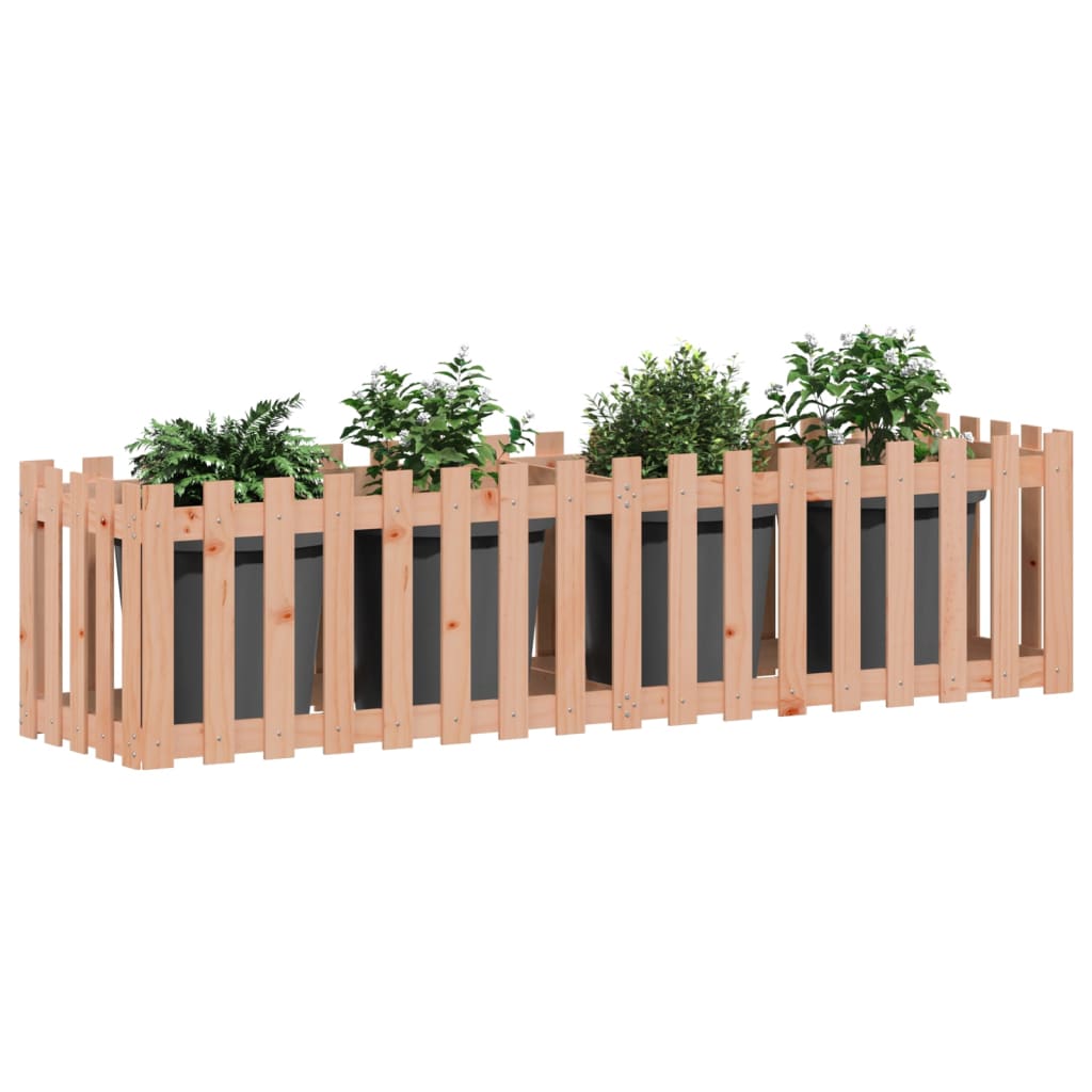 Hochbeet Lattenzaun-Design 200x50x50 cm Massivholz Douglasie - Pazzar.ch