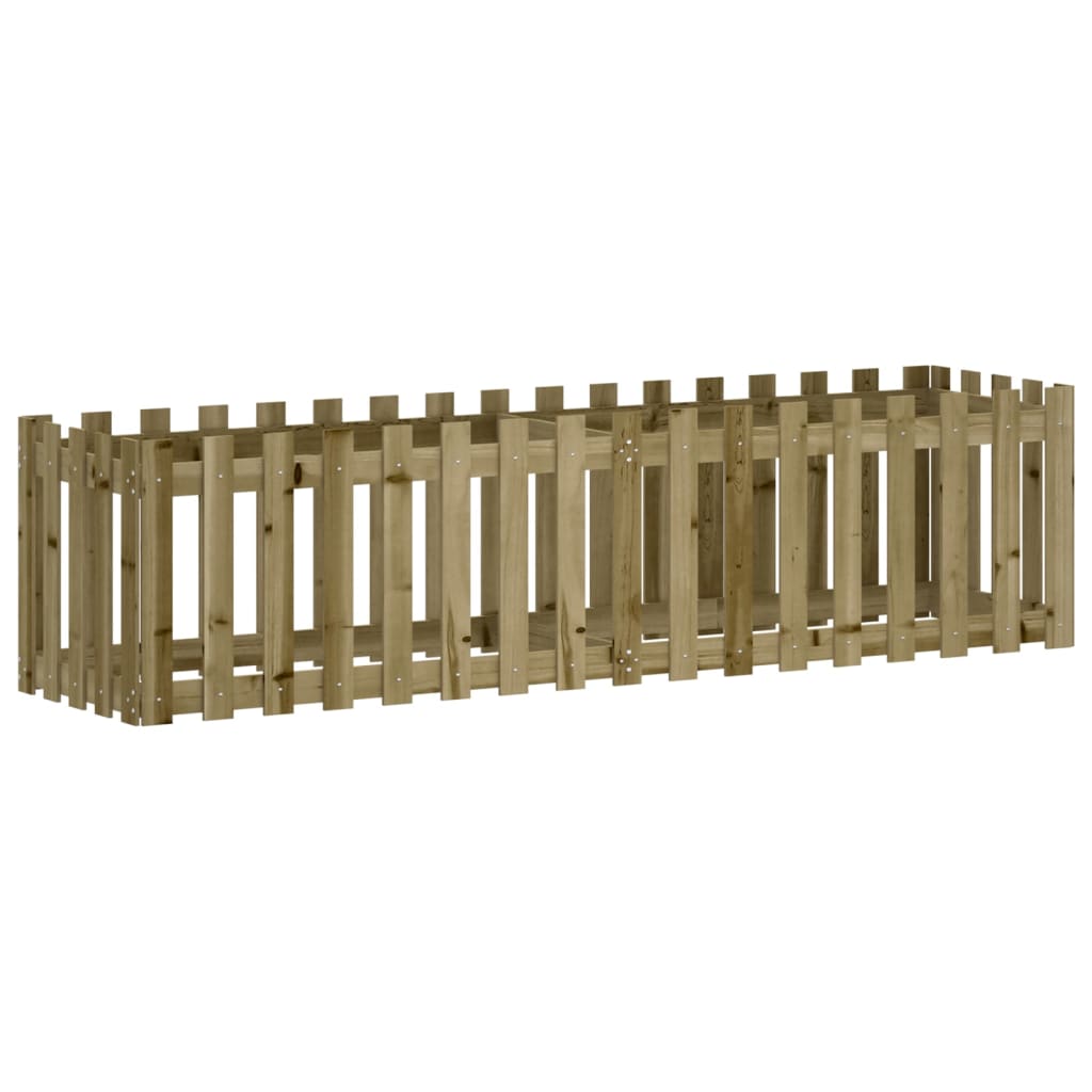 Hochbeet Lattenzaun-Design 200x50x50 cm Kiefernholz Imprägniert - Pazzar.ch