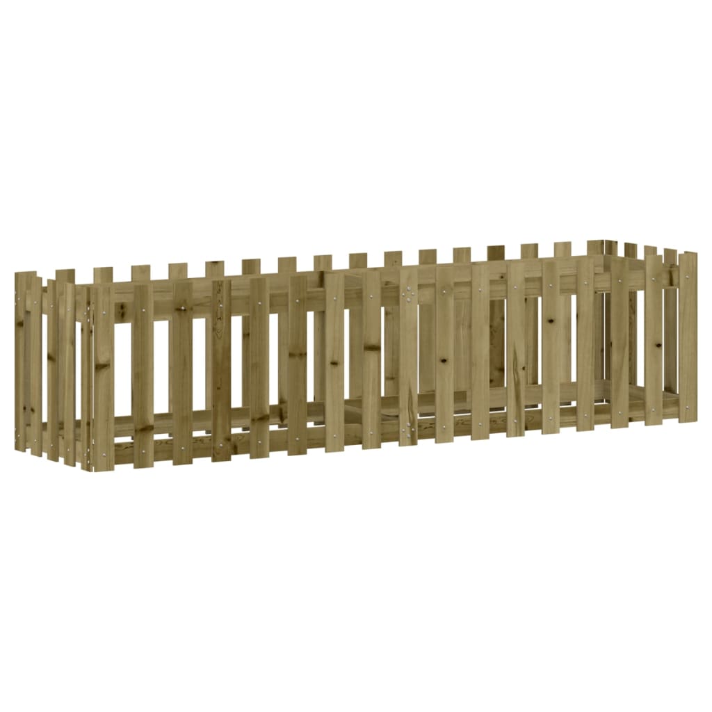 Hochbeet Lattenzaun-Design 200x50x50 cm Kiefernholz Imprägniert - Pazzar.ch