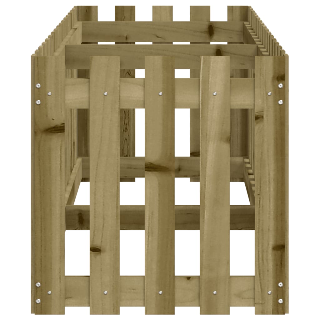 Hochbeet Lattenzaun-Design 200x50x50 cm Kiefernholz Imprägniert - Pazzar.ch