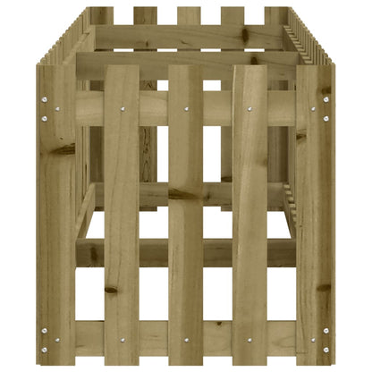 Hochbeet Lattenzaun-Design 200x50x50 cm Kiefernholz Imprägniert - Pazzar.ch