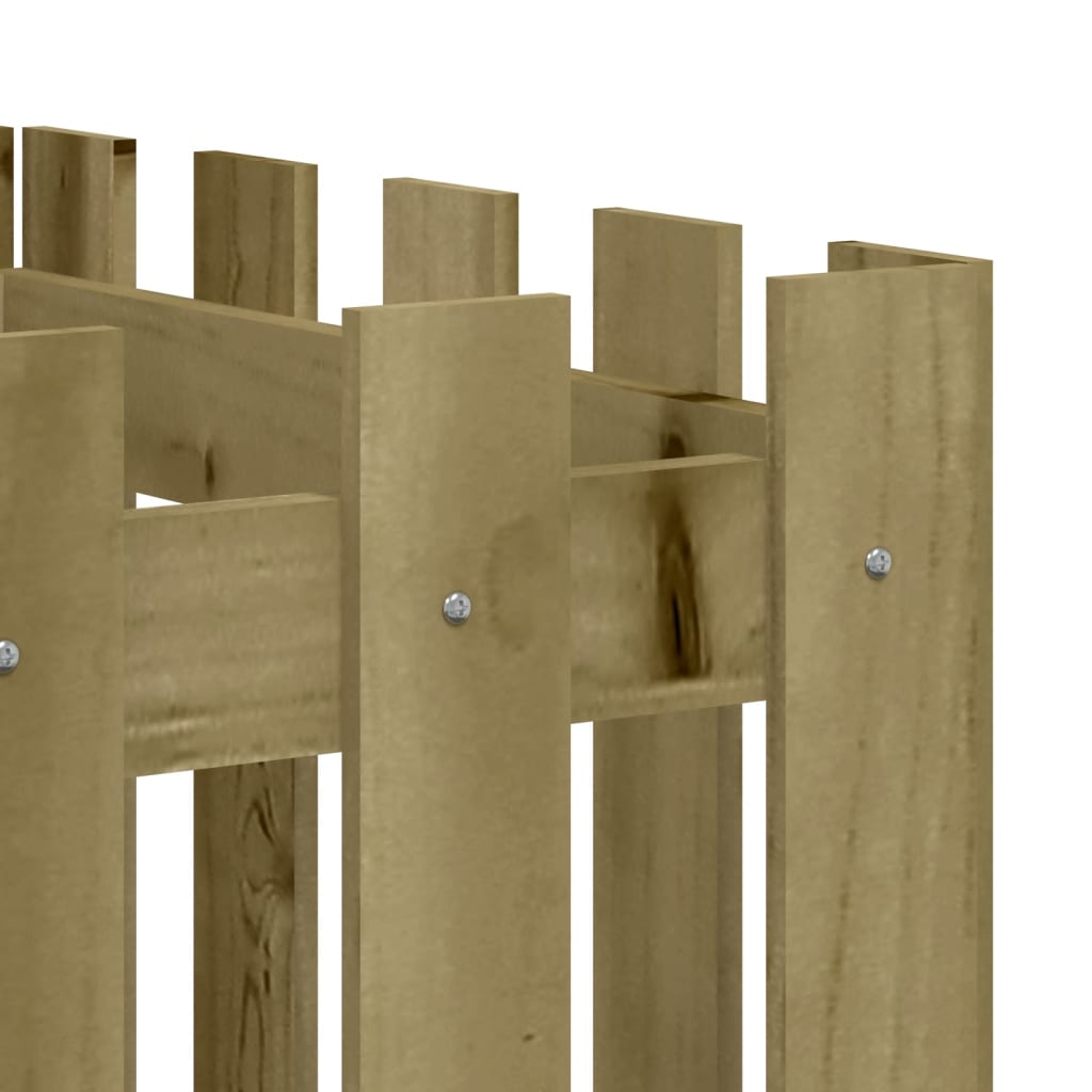 Hochbeet Lattenzaun-Design 200x50x50 cm Kiefernholz Imprägniert - Pazzar.ch