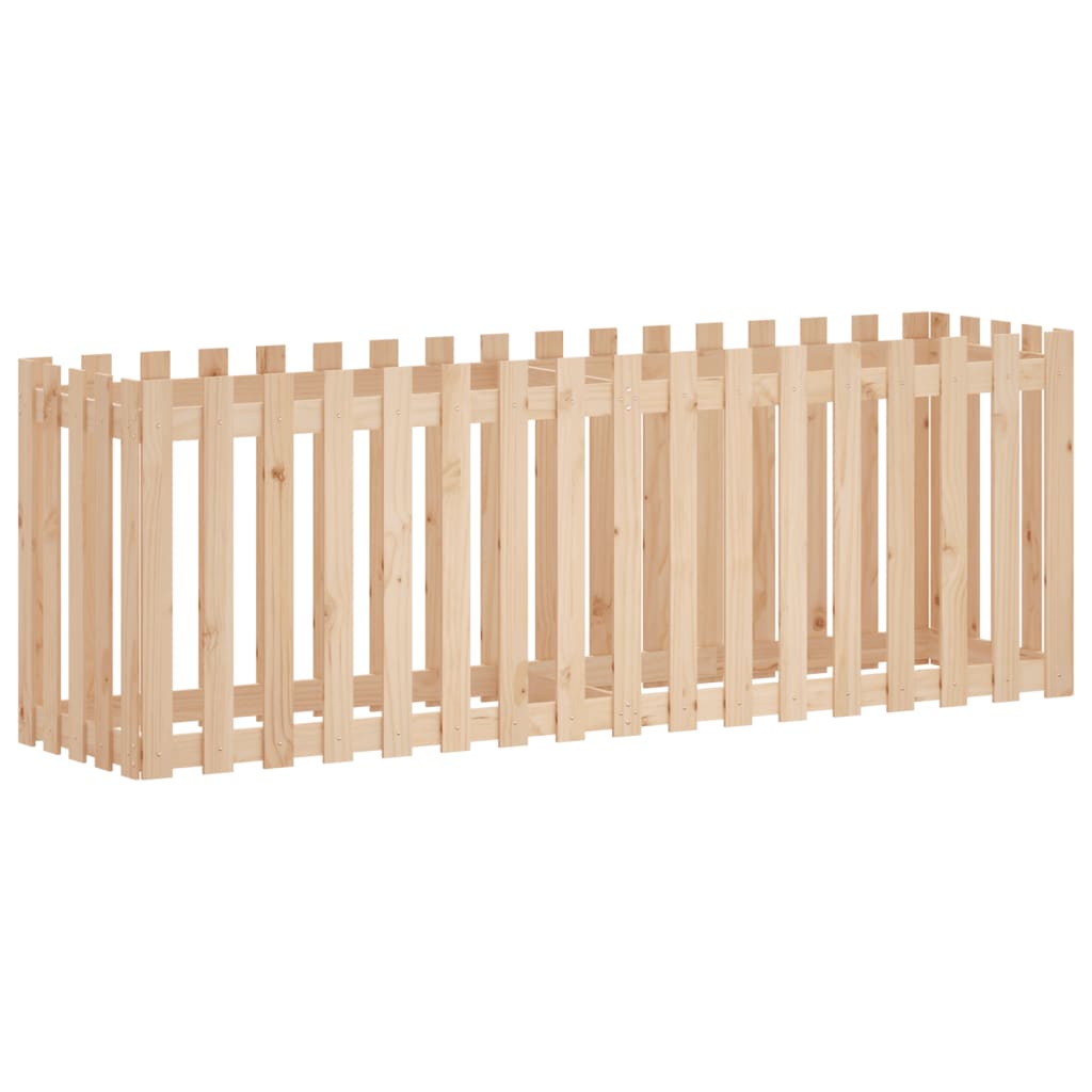 Hochbeet Lattenzaun-Design 200x50x70 cm Massivholz Kiefer - Pazzar.ch