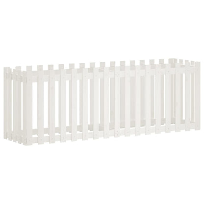 Hochbeet Lattenzaun-Design Weiß 200x50x70 cm Massivholz Kiefer - Pazzar.ch