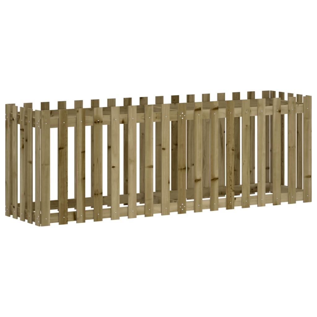 Hochbeet Lattenzaun-Design 200x50x70 cm Kiefernholz Imprägniert - Pazzar.ch