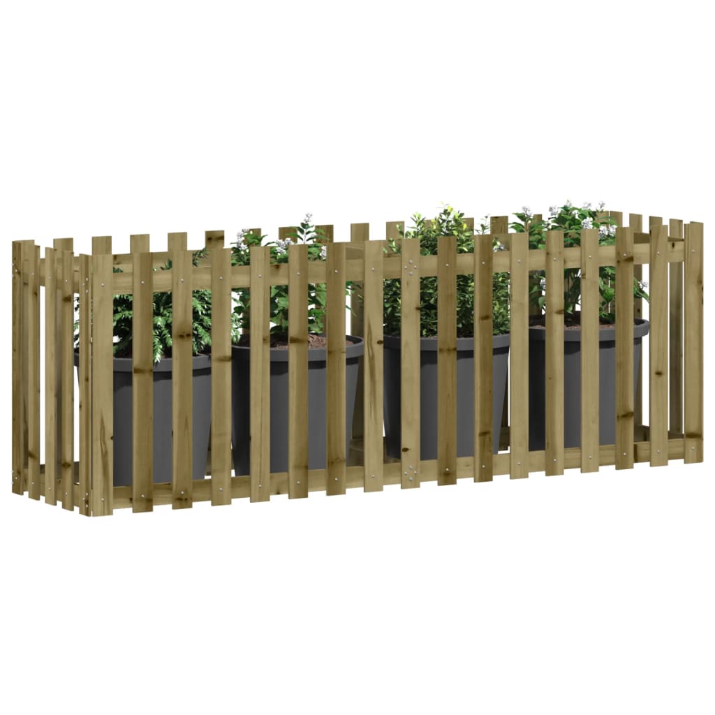 Hochbeet Lattenzaun-Design 200x50x70 cm Kiefernholz Imprägniert - Pazzar.ch