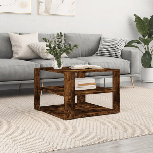 Couchtisch Räuchereiche 59,5x59,5x40 cm Holzwerkstoff - Pazzar.ch