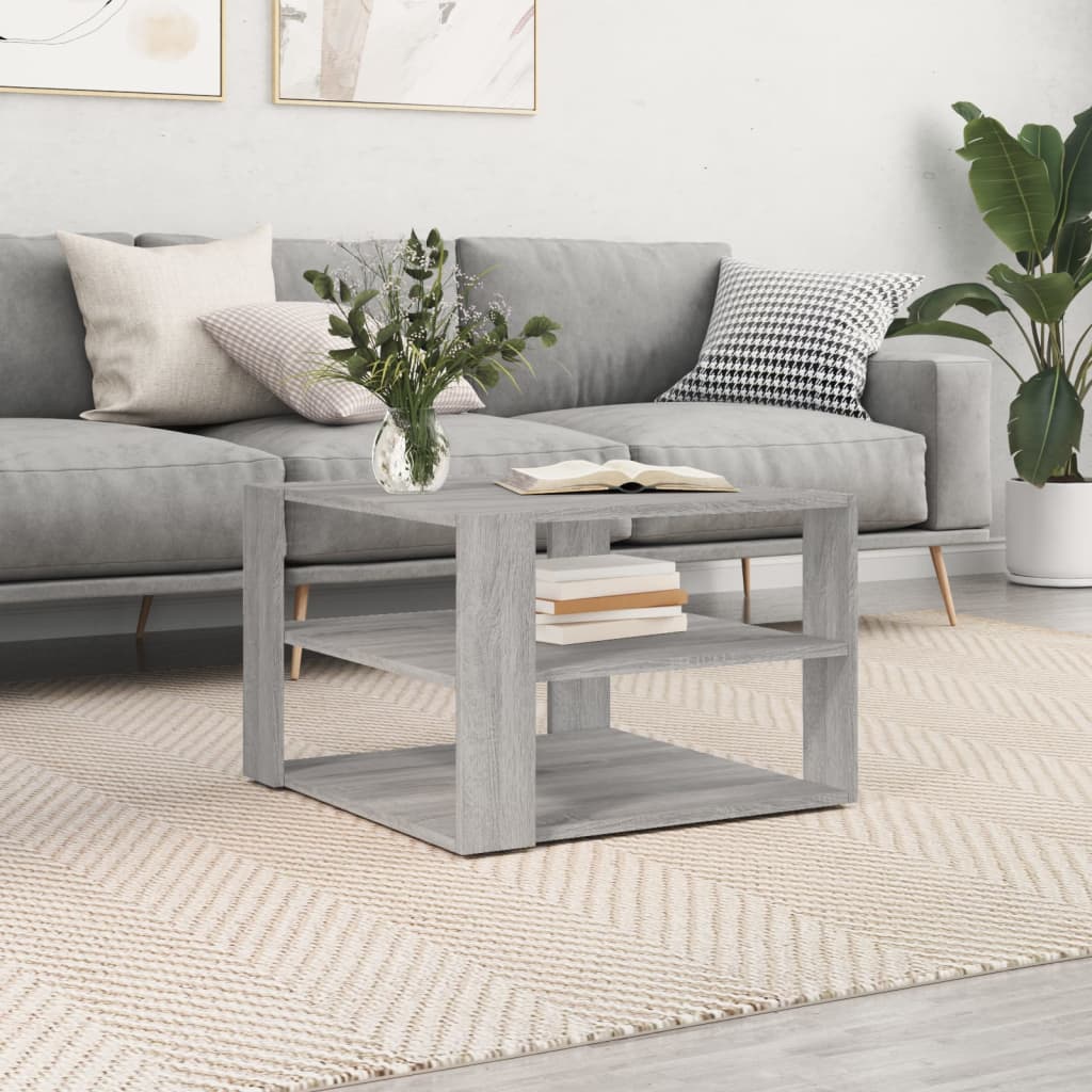 Couchtisch Grau Sonoma 59,5x59,5x40 cm Holzwerkstoff - Pazzar.ch