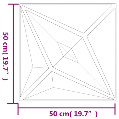 Wandpaneele 12 Stk. Weiß 50x50 cm EPS 3 m² Stern - Pazzar.ch