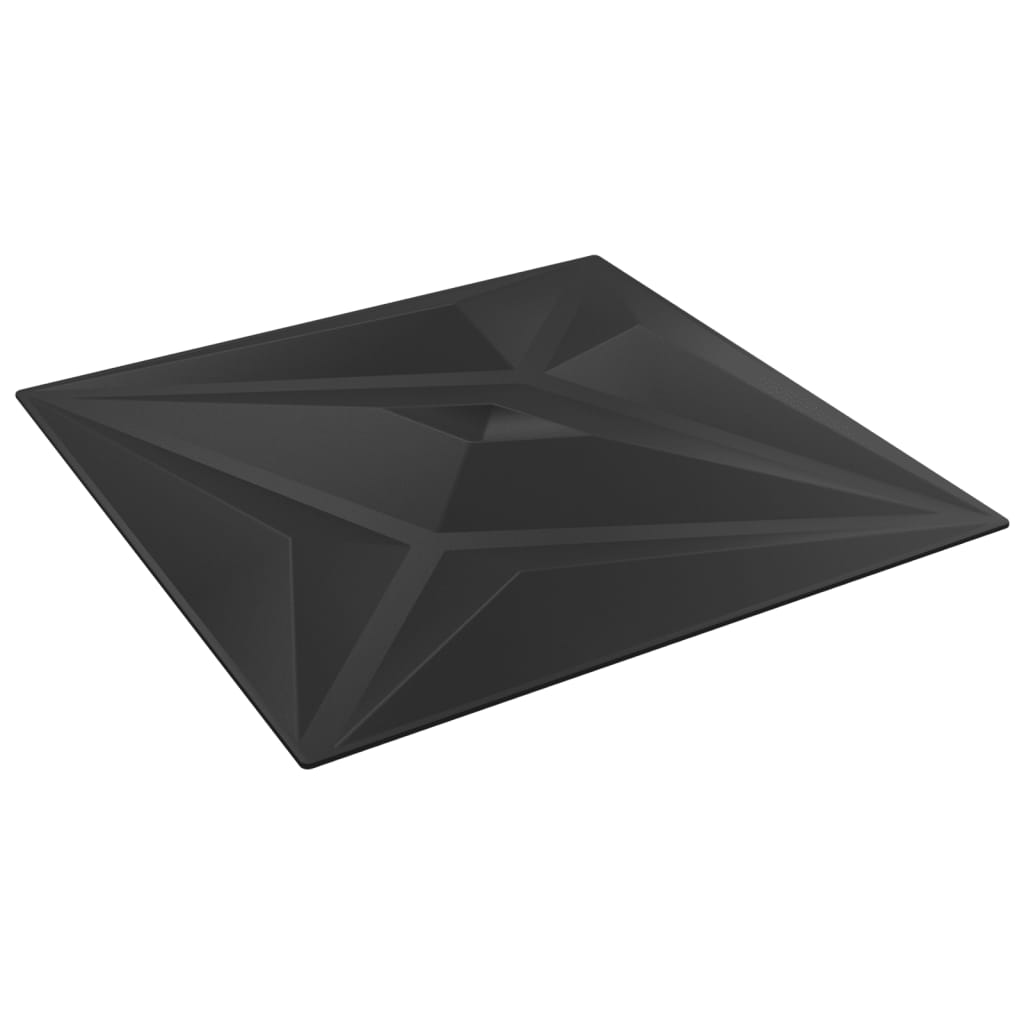 Wandpaneele 48 Stk. Schwarz 50x50 cm EPS 12 m² Stern - Pazzar.ch